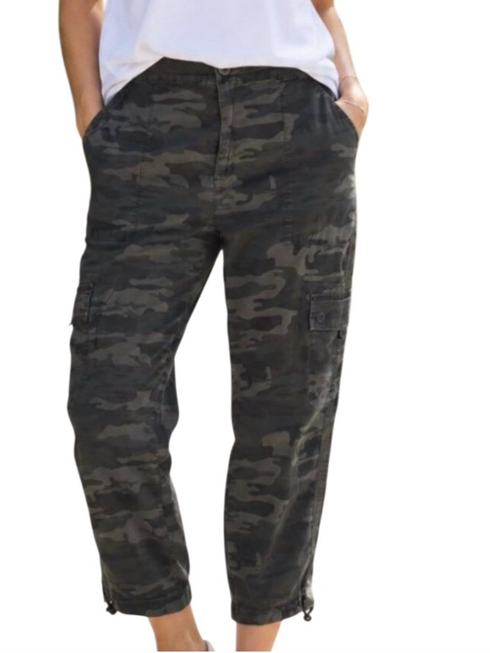 Sanctuary Social Standard Pants Size XXL Cargo Green Jogger Camo Style XP0013R3R